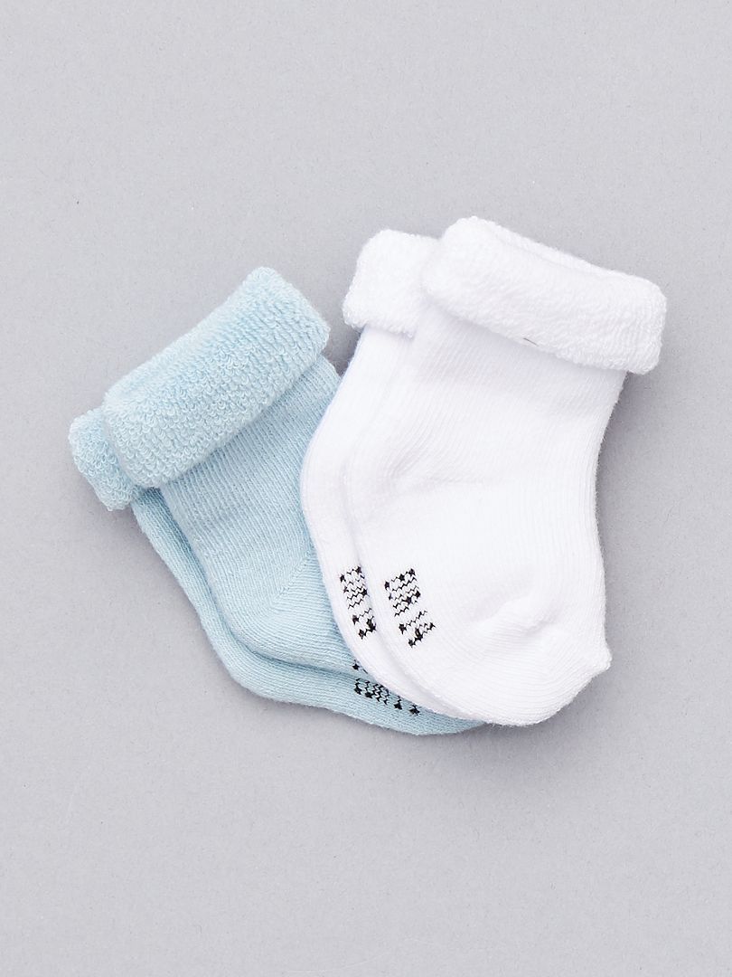 Pack de 2 pares de calcetines de algodón orgánico azul - Kiabi