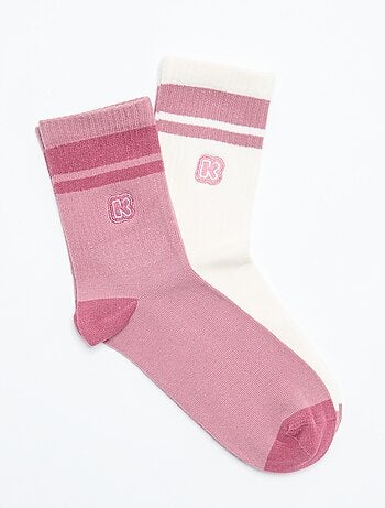 Pack de 2 pares de calcetines de mujer - Kiabi
