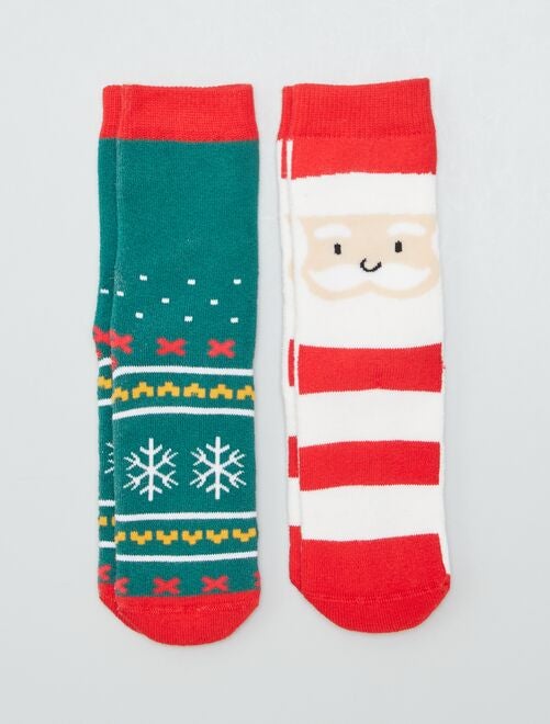 Pack de 2 pares de calcetines de Navidad - Kiabi