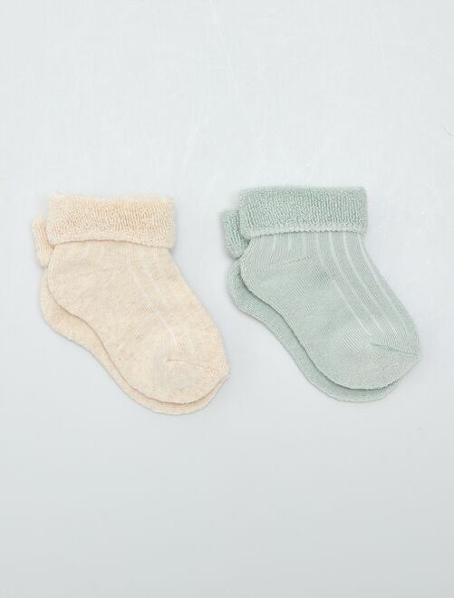 Calcetines blancos de bebé de rizo ECUME