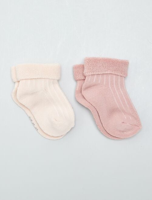 Pack de 2 pares de calcetines de punto de rizo - Kiabi