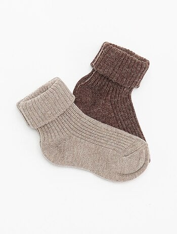 Pack de 2 pares de calcetines de recién nacido