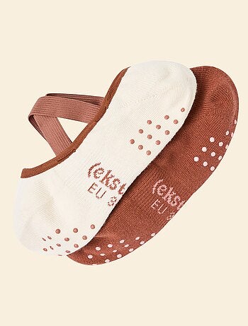 Pack de 2 pares de calcetines de yoga (ekstract) en algodón