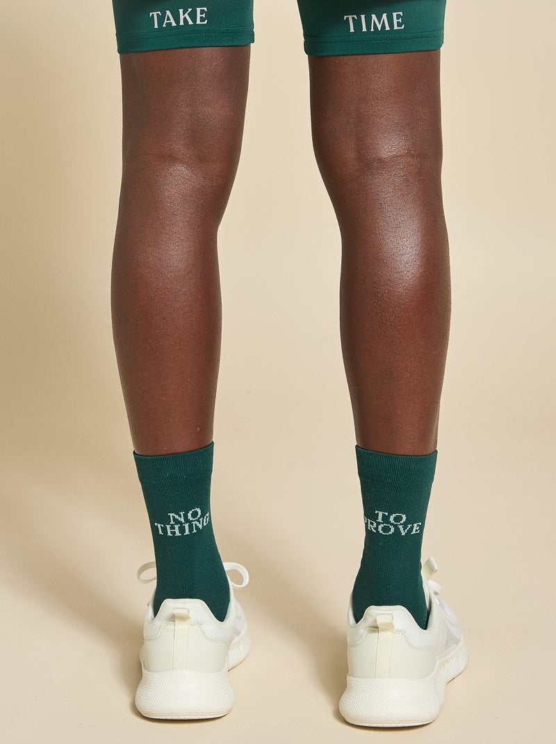 Pack de 2 pares de calcetines (ekstract) compresivos animados Verde - Kiabi
