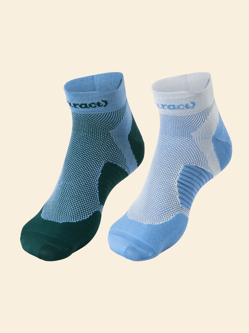 Pack de 2 pares de calcetines (ekstract) compresivos de algodón Azul - Kiabi
