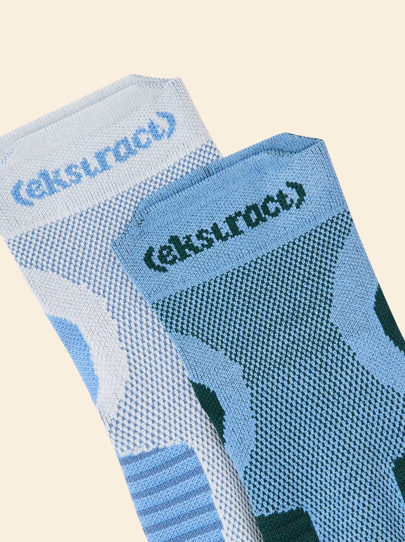 Pack de 2 pares de calcetines (ekstract) compresivos de algodón Azul - Kiabi