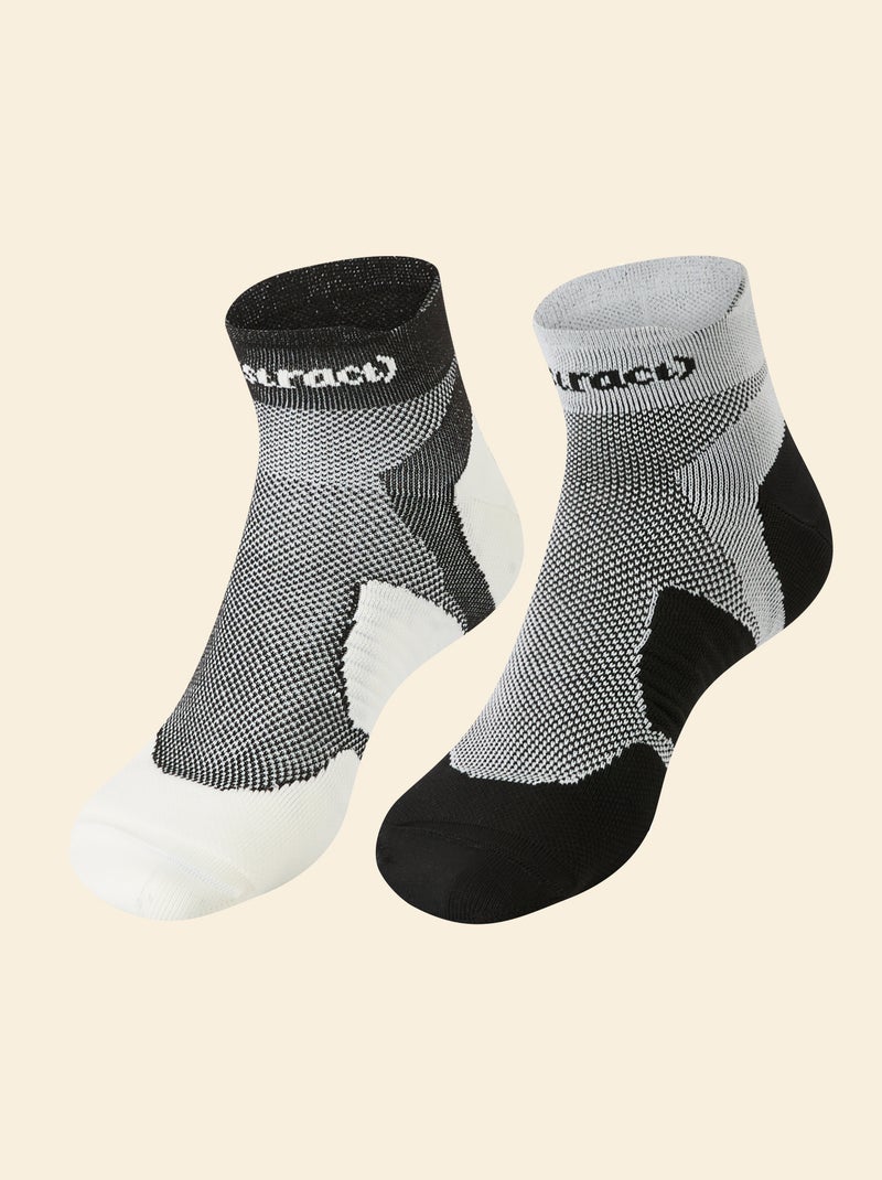Pack de 2 pares de calcetines (ekstract) compresivos de algodón Negro - Kiabi