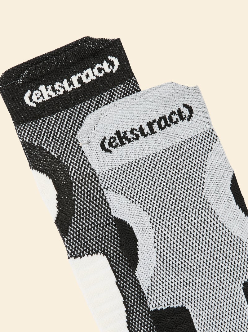 Pack de 2 pares de calcetines (ekstract) compresivos de algodón Negro - Kiabi
