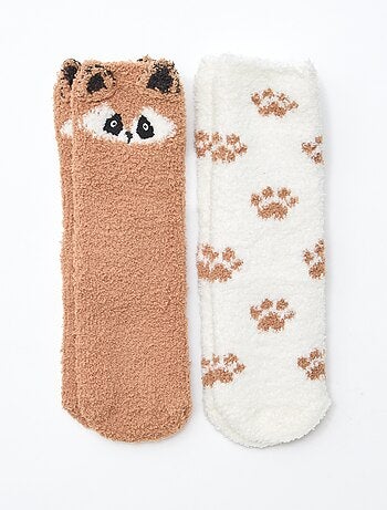 Pack de 2 pares de calcetines fantasía