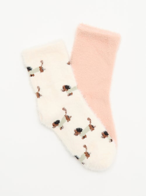 Pack de 2 pares de calcetines fantasía - Kiabi