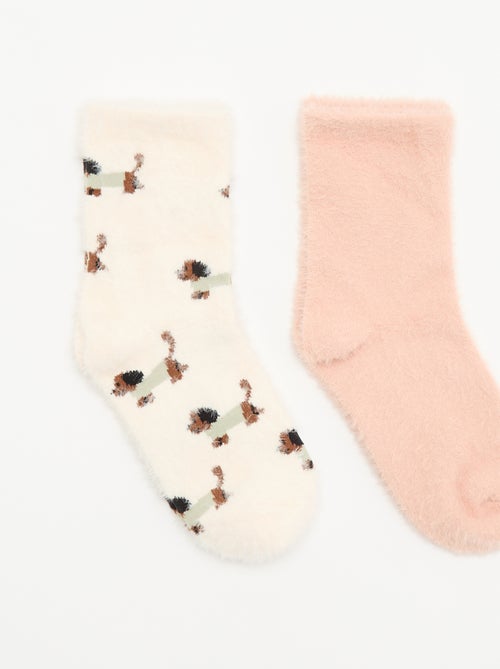 Pack de 2 pares de calcetines fantasía - Kiabi