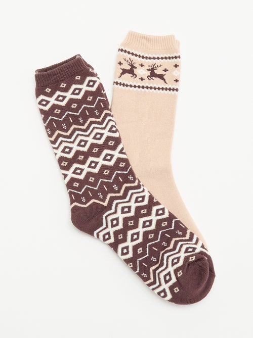 Pack de 2 pares de calcetines forrados - Kiabi