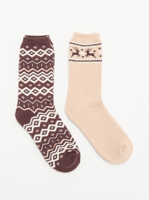 Pack de 2 pares de calcetines forrados - Kiabi