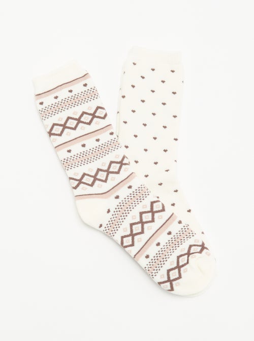 Pack de 2 pares de calcetines forrados - Kiabi