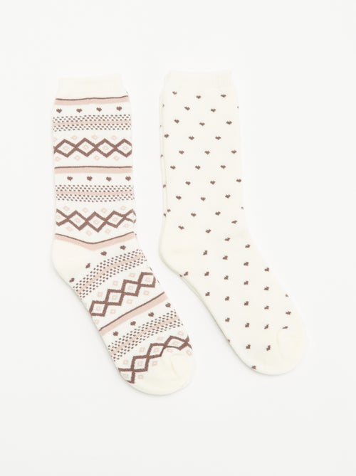 Pack de 2 pares de calcetines forrados - Kiabi