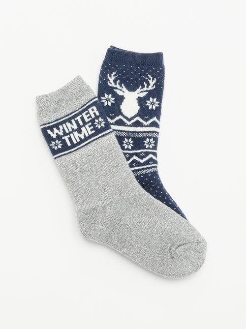 Pack de 2 pares de calcetines forrados - Kiabi
