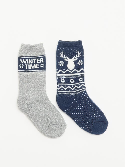 Pack de 2 pares de calcetines forrados - Kiabi