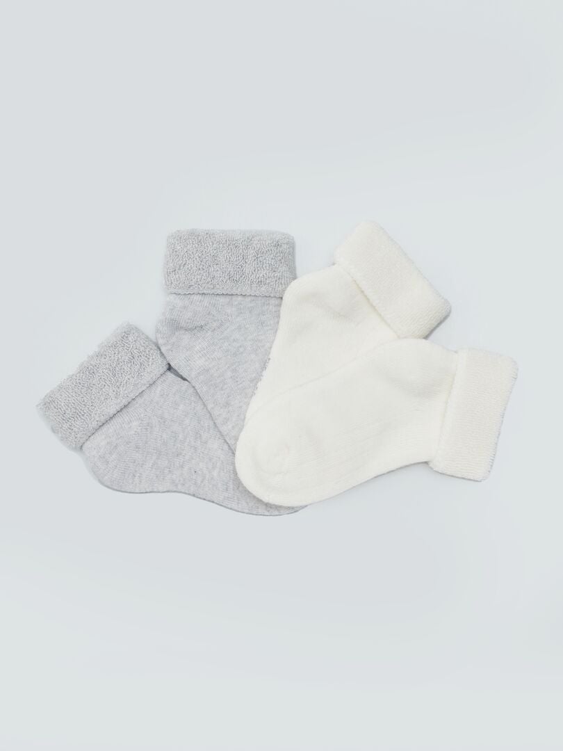 Pack de 2 pares de calcetines GRIS - Kiabi