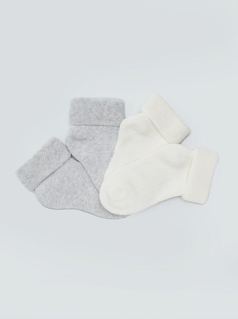 Pack de 2 pares de calcetines GRIS - Kiabi
