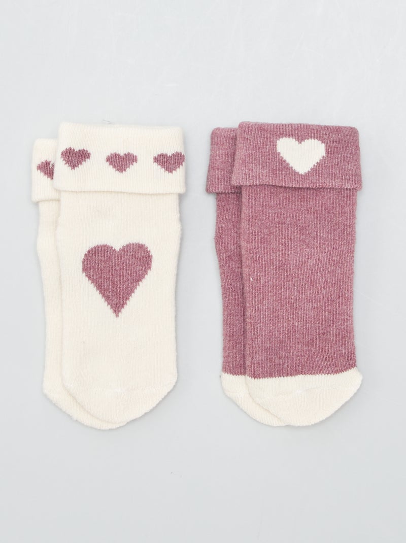 Pack de 2 pares de calcetines MARRON - Kiabi