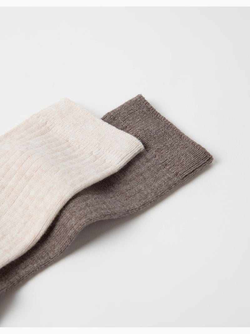 Pack de 2 pares de calcetines, mo fashion Beige - Kiabi