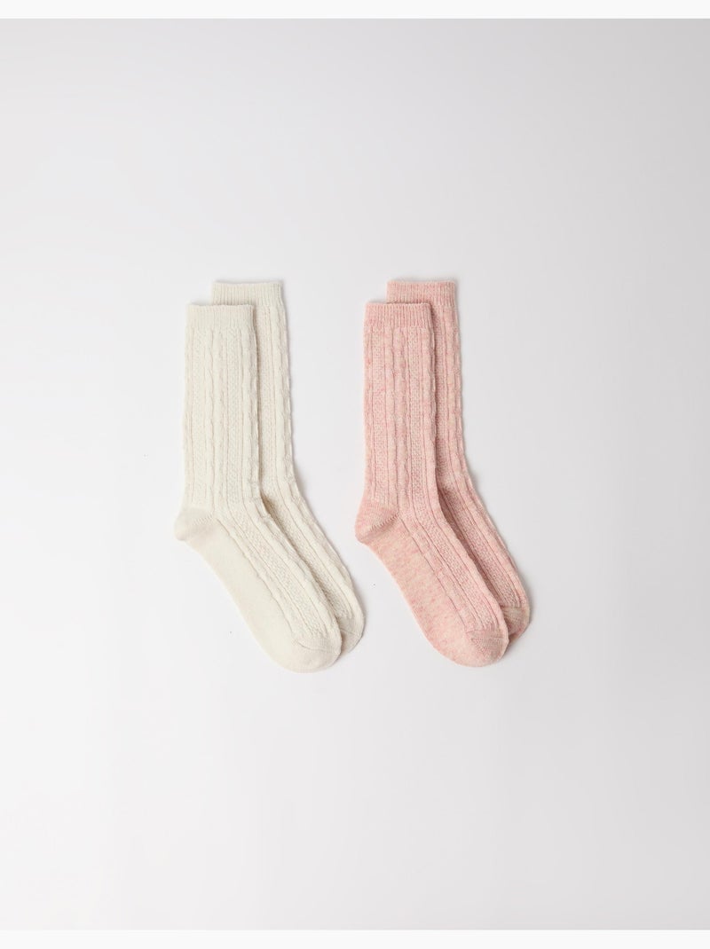 Pack de 2 pares de calcetines, mo fashion Crudo - Kiabi