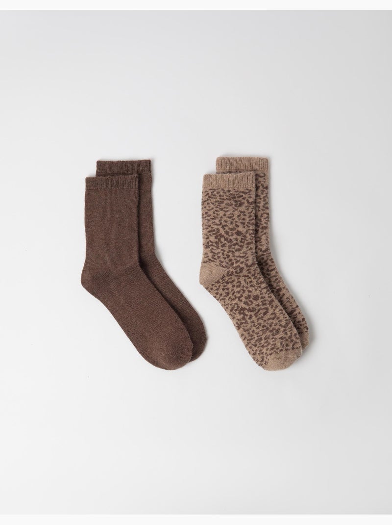 Pack de 2 pares de calcetines, mo fashion Marrón - Kiabi
