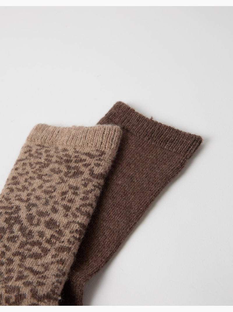 Pack de 2 pares de calcetines, mo fashion Marrón - Kiabi