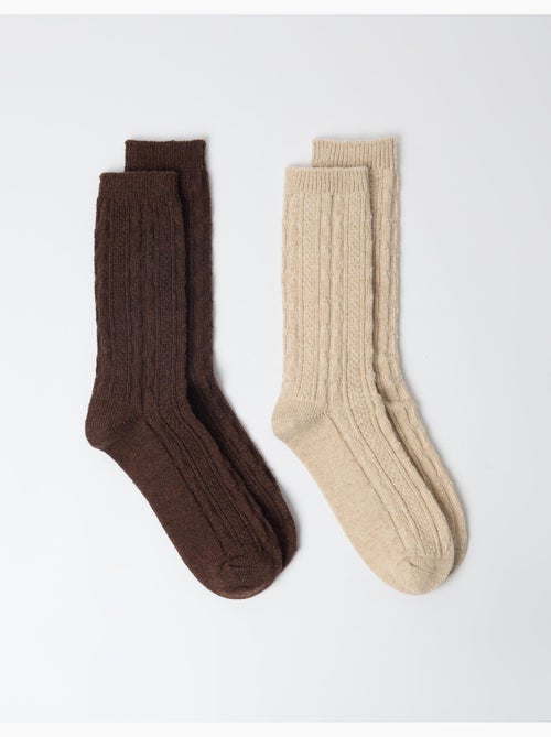 Pack de 2 pares de calcetines, mo fashion - Kiabi Pack de 2 pares de calcetines, mo fashion - Kiabi