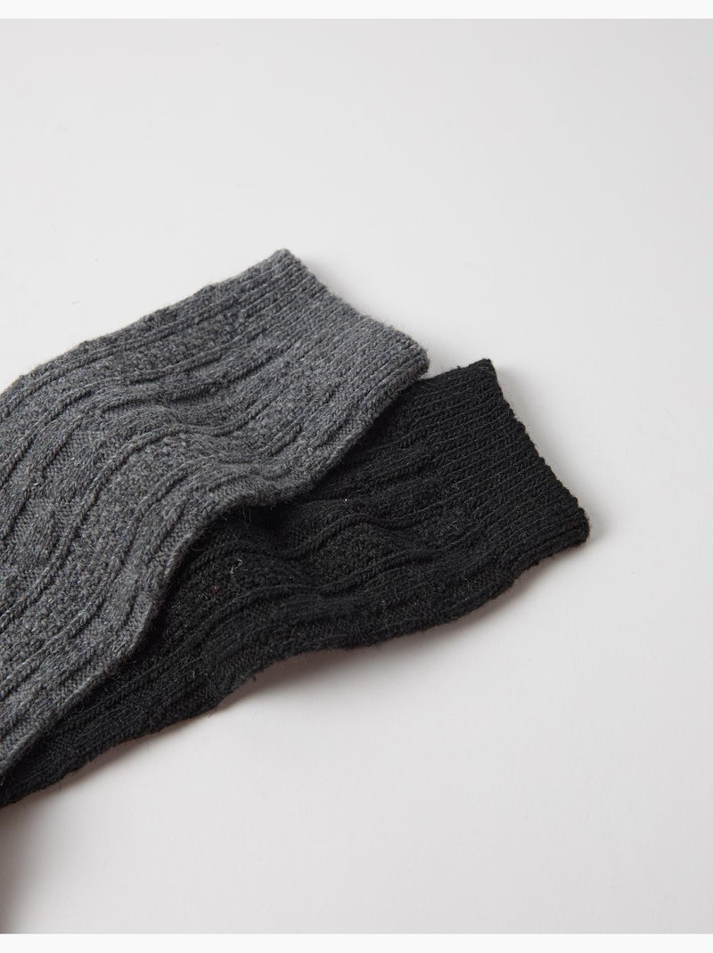 Pack de 2 pares de calcetines, mo fashion Negro - Kiabi