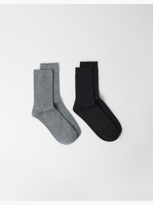Pack de 2 pares de calcetines, mo fashion - Kiabi Pack de 2 pares de calcetines, mo fashion - Kiabi