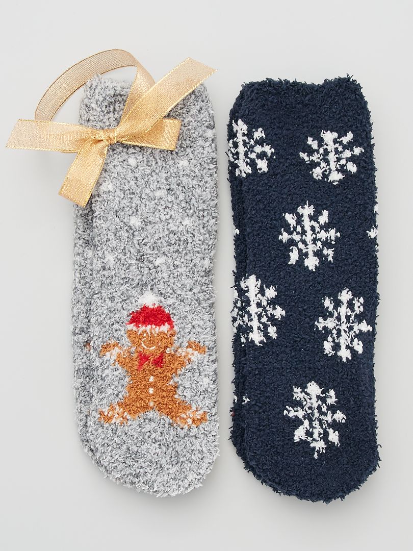 Pack de 2 pares de calcetines 'Navidad' BEIGE - Kiabi