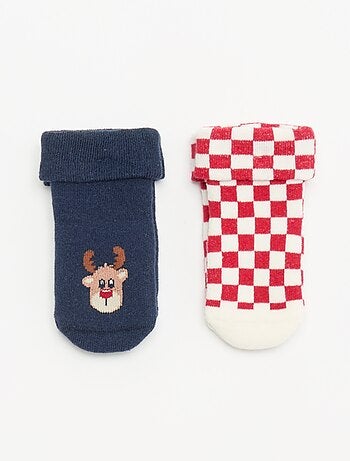 Pack de 2 pares de calcetines para recién nacido