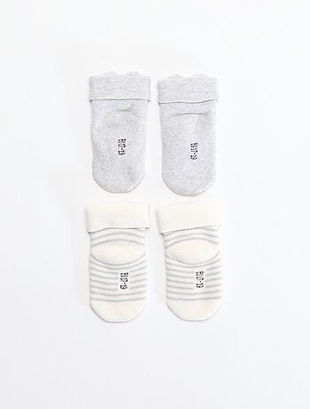 Pack de 2 pares de calcetines para recién nacido