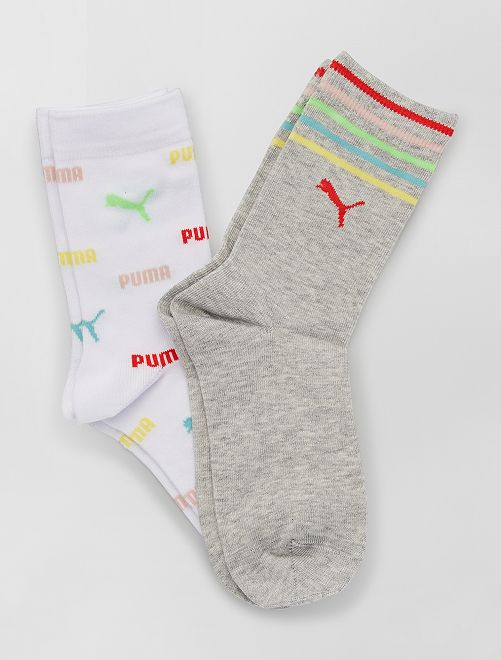 Pack de 2 pares de calcetines 'Puma'                             BLANCO 
