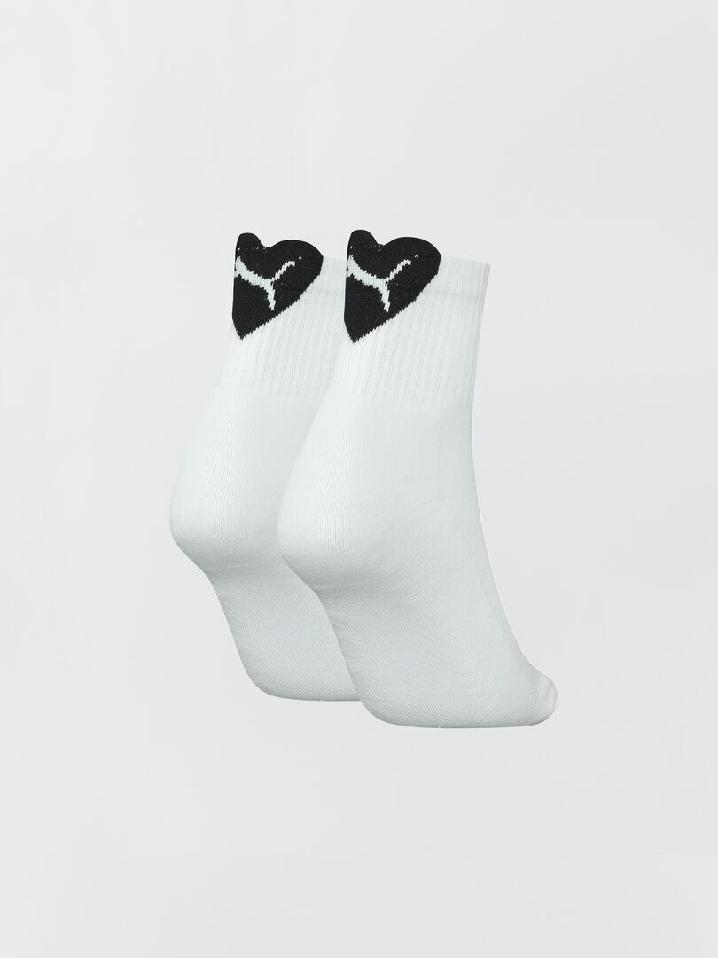 Pack de 2 pares de calcetines 'Puma' blanco/negro - Kiabi