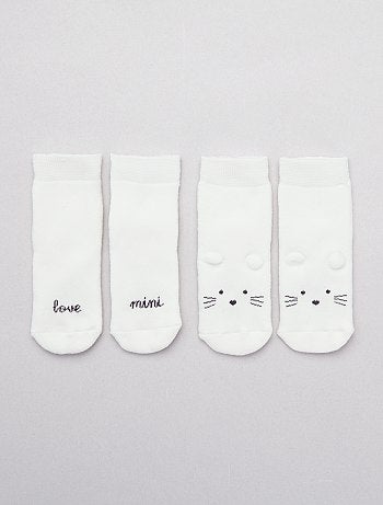 Pack de 2 pares de calcetines 'ratón' - Kiabi