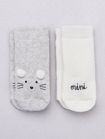 Pack de 2 pares de calcetines 'ratón' - Kiabi
