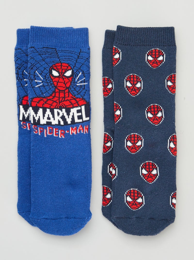 Pack de 2 pares de calcetines 'Spider-man' de 'Marvel' AZUL - Kiabi