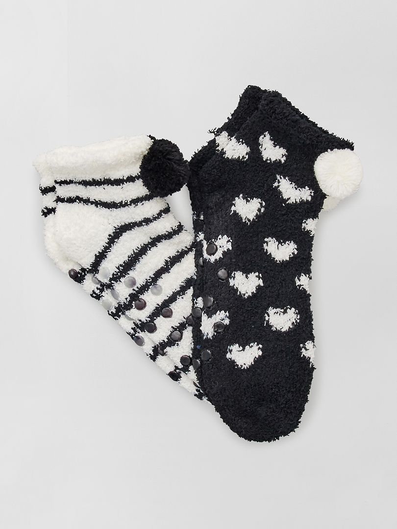 Pack de 2 pares de calcetines suaves corazón - Kiabi