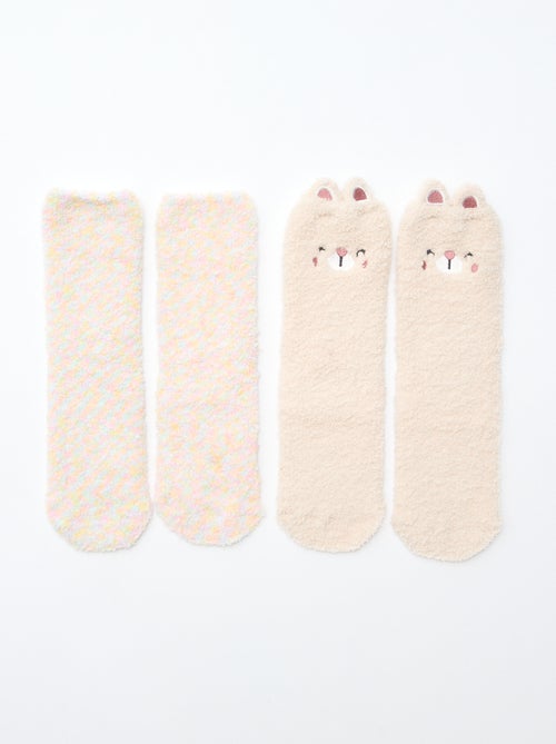 Pack de 2 pares de calcetines suaves y divertidos - Kiabi