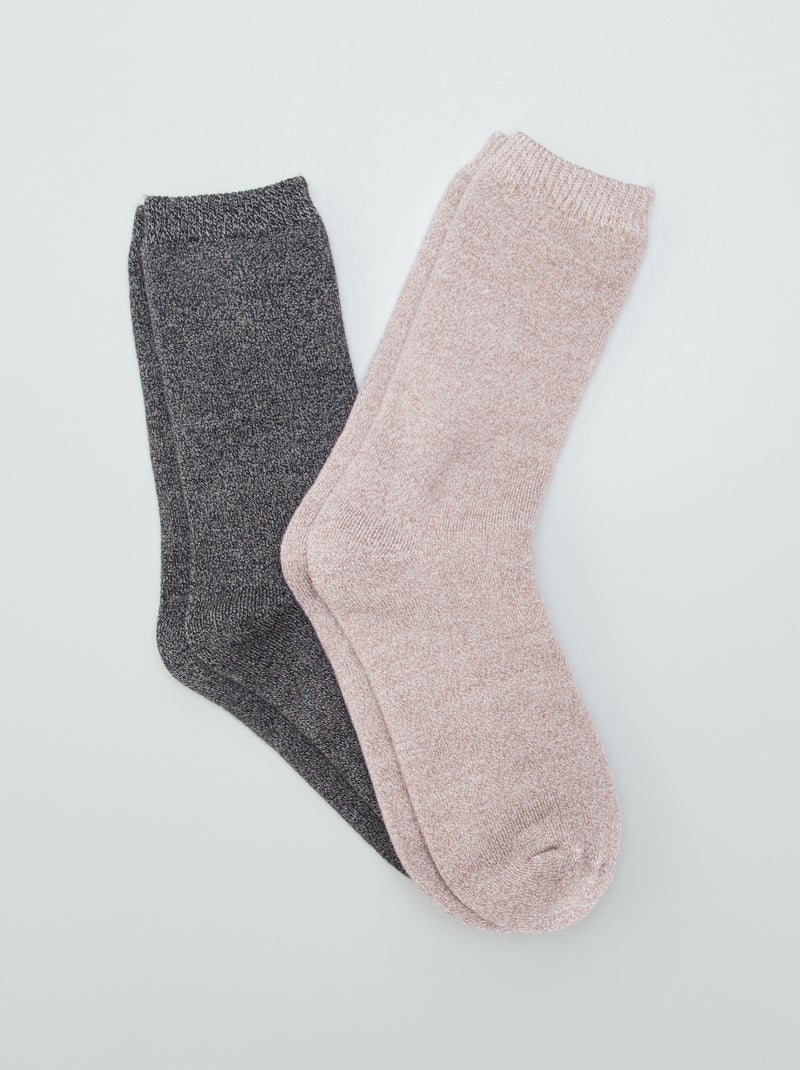 Pack de 2 pares de calcetines térmicos NEGRO - Kiabi