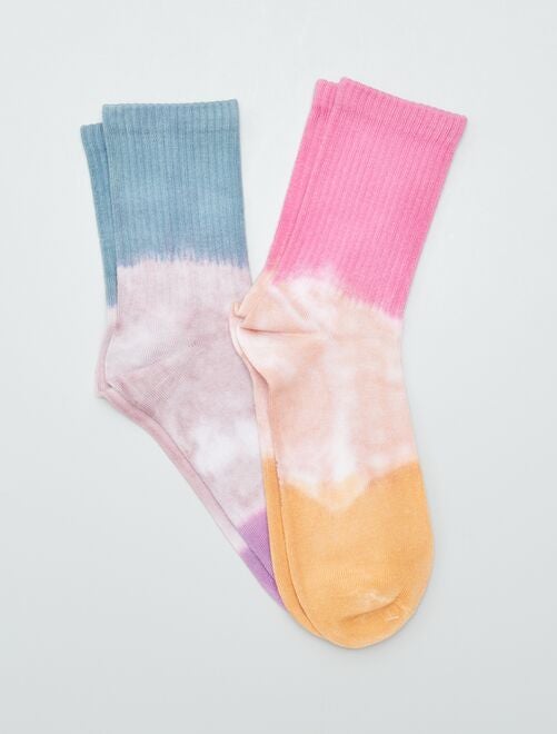 Pack de 2 pares de calcetines tie and dye - Kiabi