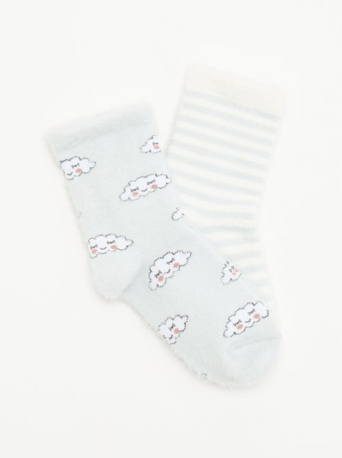 Pack de 2 pares de calcetines tobilleros de fantasía - Kiabi