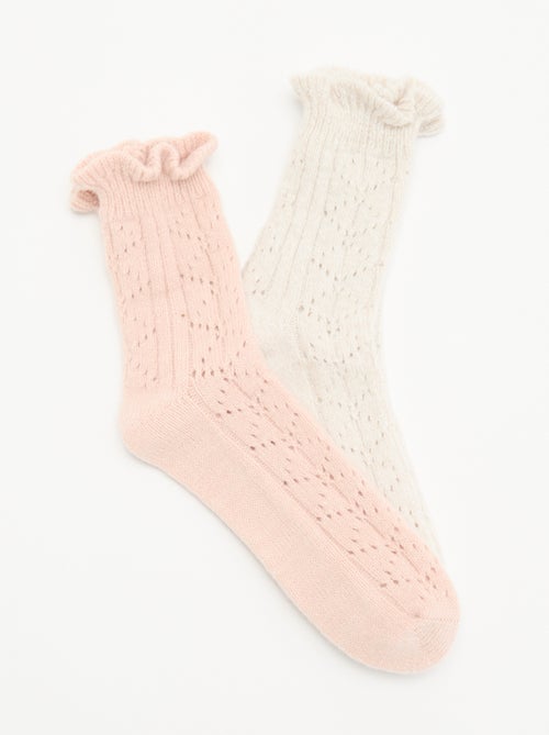 Pack de 2 pares de calcetines tobilleros de fantasía - Kiabi Pack de 2 pares de calcetines tobilleros de fantasía - Kiabi