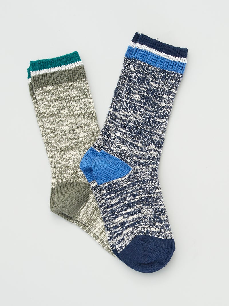 Pack de 2 pares de calcetines VERDE - Kiabi