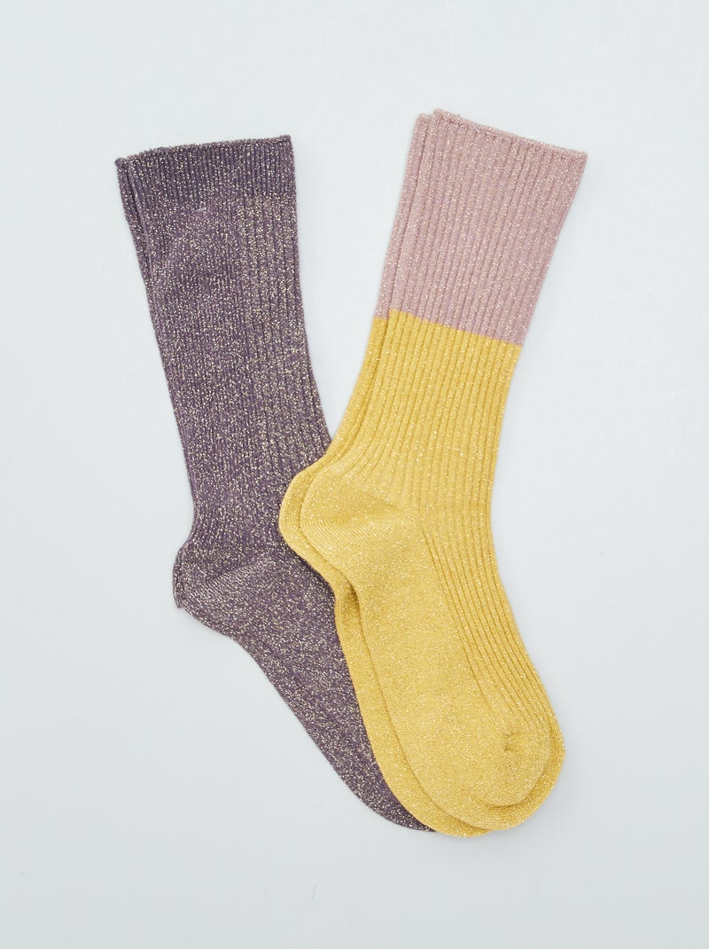 Pack de 2 pares de calcetines VERDE - Kiabi