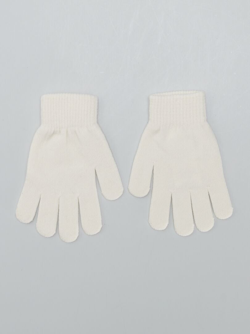 Pack de 2 pares de guantes BLANCO - Kiabi