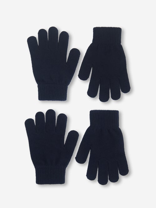 Pack de 2 pares de guantes de punto - Kiabi Pack de 2 pares de guantes de punto - Kiabi