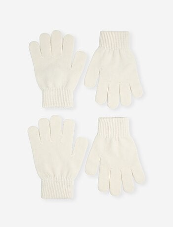 Pack de 2 pares de guantes de punto
